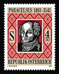 Paracelsus, Briefmarke
              1991 aus �sterreich