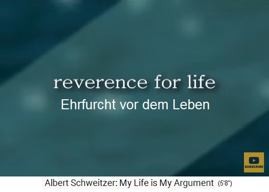 Philosophie-Grundsatz von Albert Schweitzer:
"Die Ehrfurcht vor dem Leben" Philosophie-Grundsatz von Albert Schweitzer:
"Die Ehrfurcht vor dem Leben"
