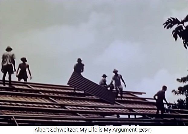 Lambarene: Während der Gefechte von 1940
diente Wellblech vom Dach als Barrikade 1940ca. Lambarene: Während der Gefechte von 1940 diente
Wellblech vom Dach als Barrikade 1940ca.