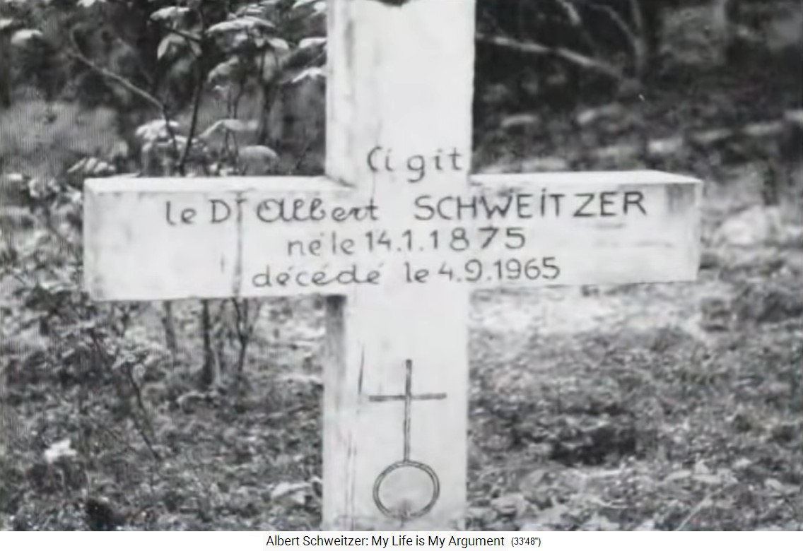 Lambarene, das schlichte Grabkreuz von Albert
Schweitzer ab September 1965 Lambarene, das
schlichte Grabkreuz von Albert Schweitzer ab
September 1965