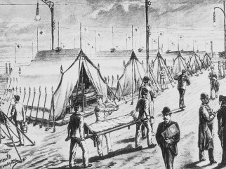 Cholera-Lazarett in Hamburg-Eppendorf im Jahre
                1892
