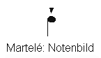 Bogenstrich:
                                Mart�l�, "geh�mmerter Strich".
                                Notenbild.