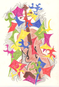 Angela Kunz, kubistische Geige