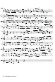Bach: concert for violin a minor,
                              first part, violin tutti part (page 3)