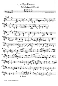 Beethoven: concert for violin, first
                              part, violin tutti part (page 1)