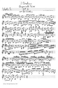 Brahms: Hungarian dance No. 7
                              (Allegretto), violin tutti part