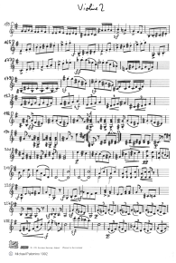 Dvorak: sonatina for violin and
                              piano, fourth part (Finale: Allegro),
                              violin tutti part (page 8)