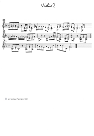 Haendel: violin sonata F major,
                              second part (Allegro), violin tutti part
                              (page 3)