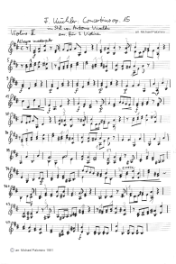 Küchler: Concertino
for violin and piano op. 15, first part (Allegro
moderato), violin tutti part (page 1) Küchler: Concertino for violin and piano
op. 15, first part (Allegro moderato), violin
tutti part (page 1)