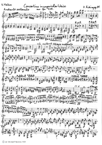 Rieding: Concertino for violin and piano
in Hungarian manner, violin tutti part (page 1) Rieding: Concertino for violin and piano in
Hungarian manner, violin tutti part (page 1)