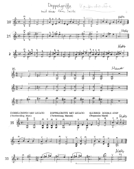 Page 4: Quinten, Sexten, Septimen und
                            Oktaven mit einer leeren Saite, z.T. mit
                            Legato (Metz, Maurer)