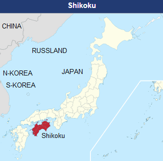 Japan mit der
                  Insel Shikoku