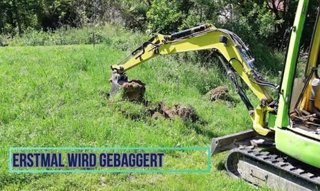 Da kommt der Bagger an den Abhang