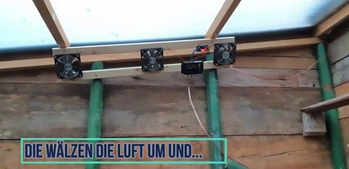 Ausserdem wurden im
                              Innenraum oben 3 Ventilatoren f�r die
                              Luftumw�lzung angebracht