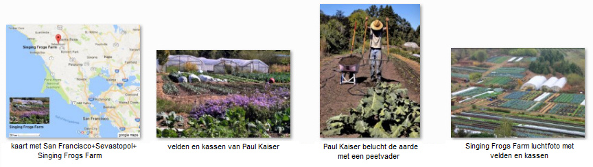 De landbouw van kleine velden
in de "Zangkikkers hoeve"
("Singing Frogs Farm") in
Californië werkt zonder pesticiden
omdat de landdieren verschillend zijn
volgens de geplante groenten en daarom
is er GEEN pesticide nodig en ALLE
geld voor pesticiden kan WORDEN
GERED. De landbouw van kleine
velden in de "Zangkikkers
hoeve" ("Singing Frogs
Farm") in Californië werkt zonder
pesticiden omdat de landdieren
verschillend zijn volgens de geplante
groenten en daarom is er GEEN
pesticide nodig en ALLE geld voor
pesticiden kan WORDEN GERED.