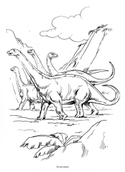 Dinosaurier: Vier Brontosaurier
