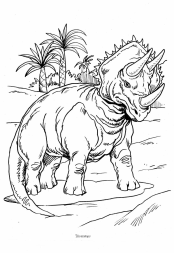 Dinosaurier: Triceratops mit 3 Hrnern