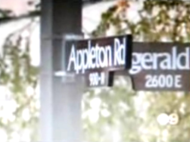 La calle Appleton
                        Road de la casa de Katya Todesco en Simi Valley
                        en California