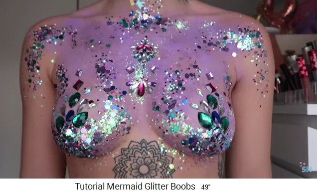 Meerjungfrau-Glaskristall-Glitterbusen 01 Meerjungfrau-Glaskristall-Glitterbusen 01