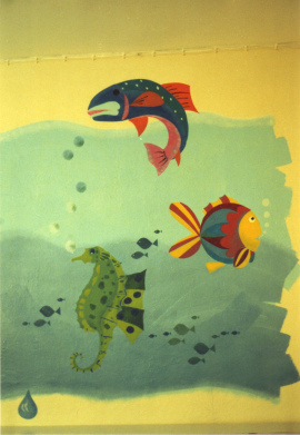 Fische mit Seepferdchen, Jugendherberge
                          Figino (1993)