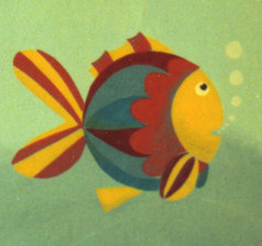 Gelb-rot-blauer Fisch, Jugendherberge
                          Figino (1993)