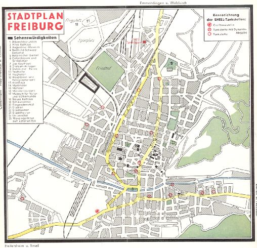 Karte Freiburg: Dreisam
                              ohne Autobahn