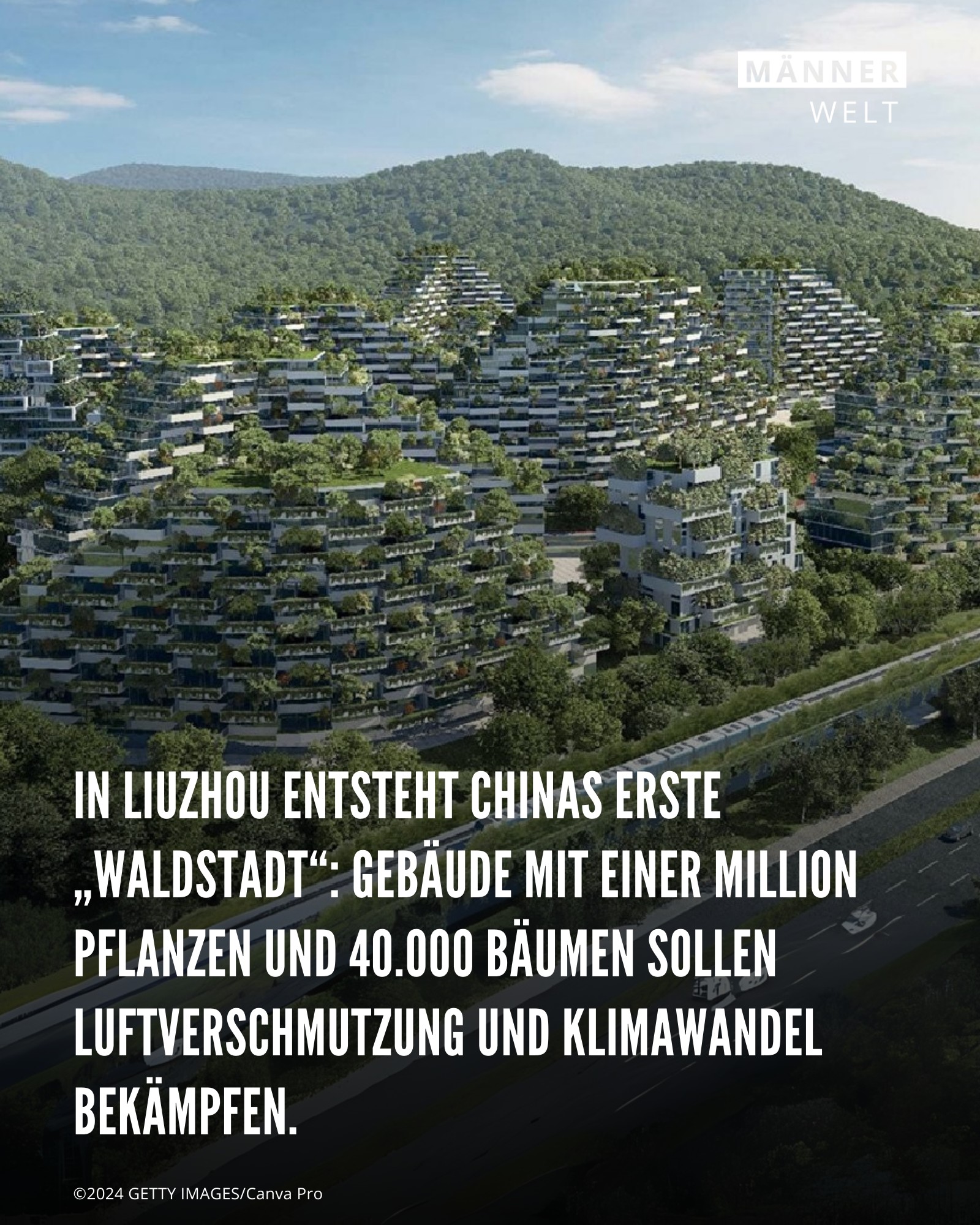 China am 19.11.2024: baut eine
"Waldstadt" in Liouzhou - bald ist dort
nur noch Wald... China am 19.11.2024: baut
eine "Waldstadt" in Liouzhou - bald ist
dort nur noch Wald...