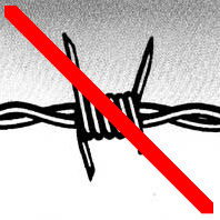 Die
Stacheldraht-Zinke muss weg Die
Stacheldraht-Zinke muss weg