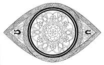 M�ndala �rabe de un ojo para colorar