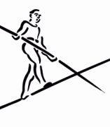 Gleichgewicht beim Seilt�nzer