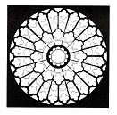 Mandala Rosettenfenster der
                              Kathedrale Notre Dame in Paris,
                              Westfl�gel