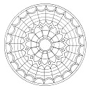 Mandala Rosettenfenster der Kathedrale von Leon