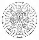 Sternrosettenmandala in der
                              Kathedrale von Burgos, Kuppel