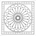 Wheel mandala in the earthy square
                                in the cathedral of Oviedo, western
                                part