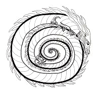 El dragn de fuego en forma de una
                            espiral