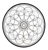 Mandala d'nergie: mandala en cercles -
                            structures atomiques
