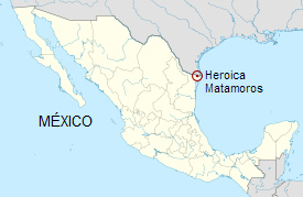 Karte von
                  Mexiko mit Matamoros