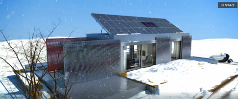 Lumenhaus der Technischen
                                      Universit�t Virginia im Winter bei
                                      Sonnenschein