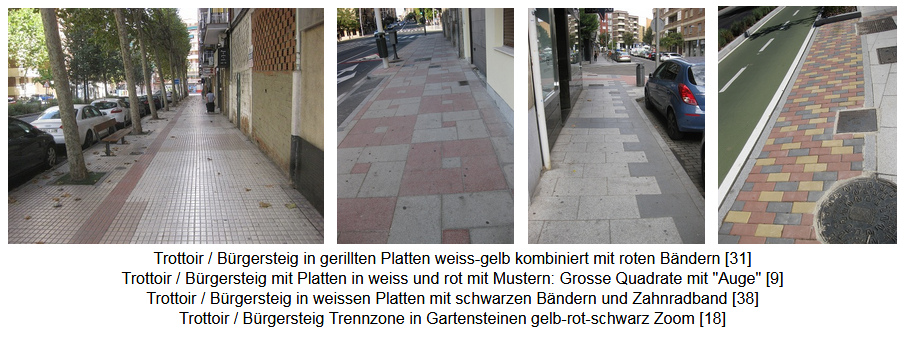 Salamanca
farbige Trottoirs / Bürgersteige Sammelfoto 02 Salamanca farbige Trottoirs / Bürgersteige
Sammelfoto 02