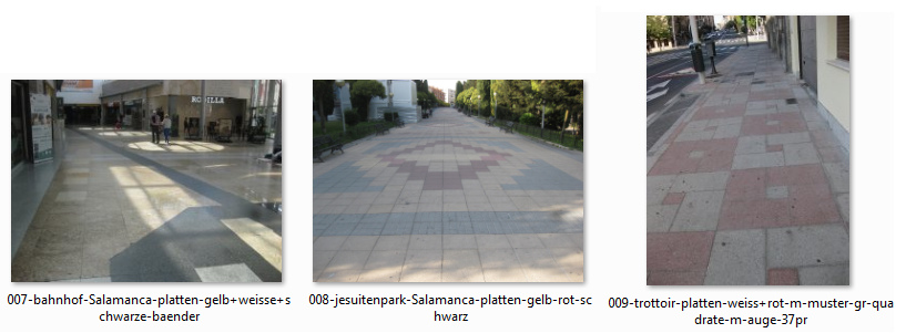 Salamanca
farbige Trottoirs / Bürgersteige Sammelfoto 03 Salamanca farbige Trottoirs / Bürgersteige
Sammelfoto 03