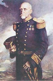 Alfred Thayer Mahan, Flottentheoretiker
                            und Begr�nder des "Navalismus" der
                            "USA"