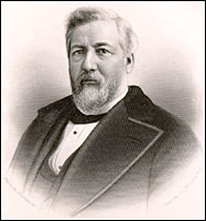 James G. Blaine um 1880, F�rderer
                            des Flottenbaus und der
                            "Panama-Politik"