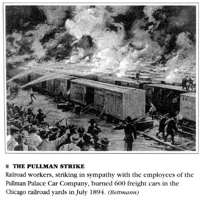 Niederschlagung des Pullman-Streiks:
                            600 G�terwagen wurden angez�ndet...