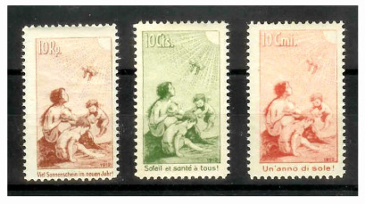 Sellos de la Suiza criminal representando la
                  organizaci�n "Para la Juventud" (lat�n: Pro
                  Juventute) del a�o 1912