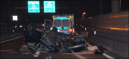 Z�rich 24.12.2008, ein Raserauto
                auf der Autobahn 01