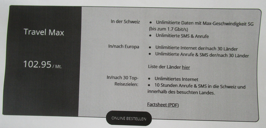 Vertrag von Salt mit der Angabe für die SMS
"unlimitiert" Vertrag von Salt mit
der Angabe für die SMS "unlimitiert"