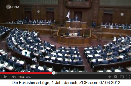 Das japanische Parlament mit
                ber 100 geschmierten Tepco-Vasallen