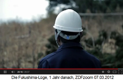 Landschaft um das AKW Fukushima mit
                Atomingenieur Yukitero Naka und einem
                Geigerzhler-Piepser, Sicht in Richtung der Atomruine
                Fukushima Daiichi