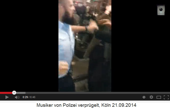 K�lner Scharia-Polizist verpr�gelt
                              Musiker 05