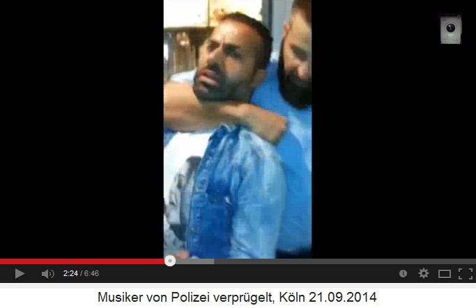 Der erste Scharia-Polizist hat ein
                              Opfer im "Schwitzkasten"